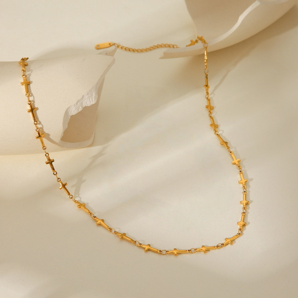 18K Gold-Plated Cross Necklace