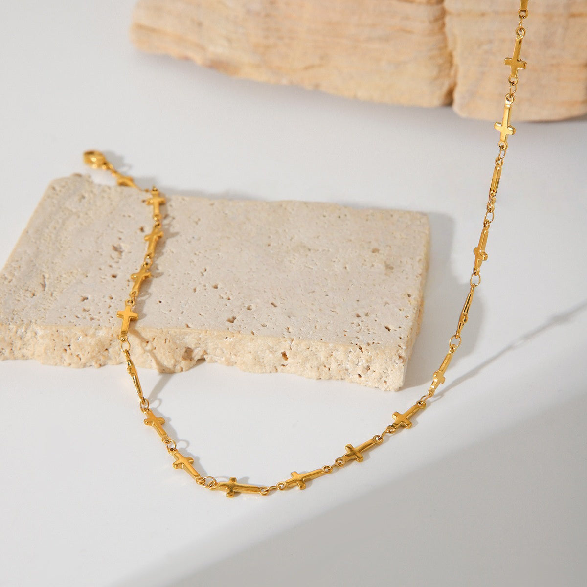 18K Gold-Plated Cross Necklace