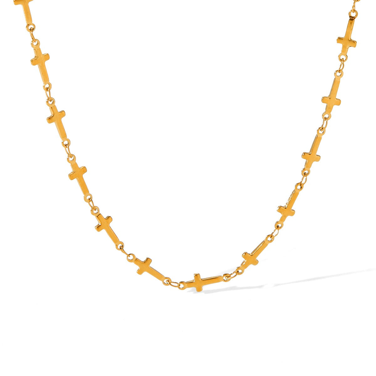 18K Gold-Plated Cross Necklace