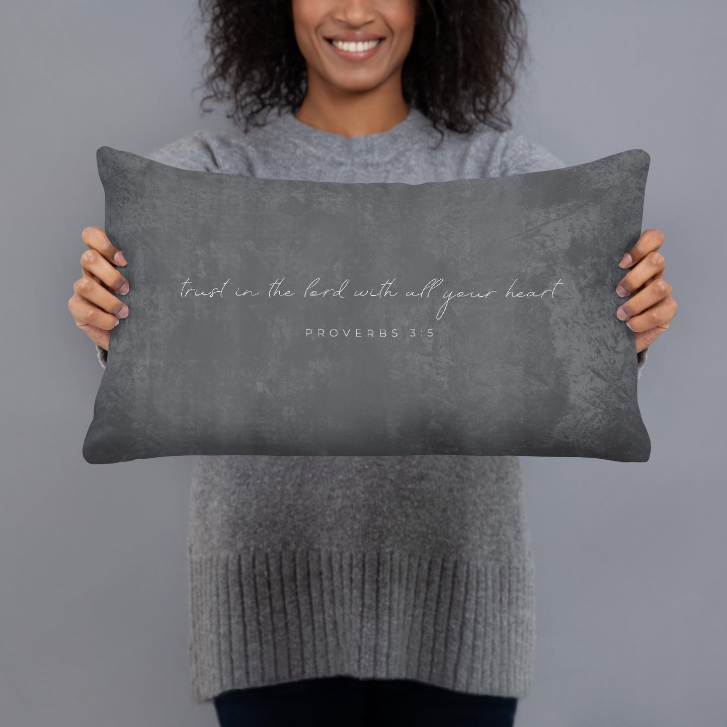 Trust In The Lord With All Your Heart Proverbs 3:5 Basic Pillow