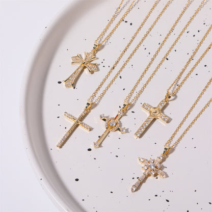 Gold Crucifix Cross Necklace Cross Choker Catholic Jewelry Gold Crucifix Cross Necklace Cross Choker Catholic Jewelry