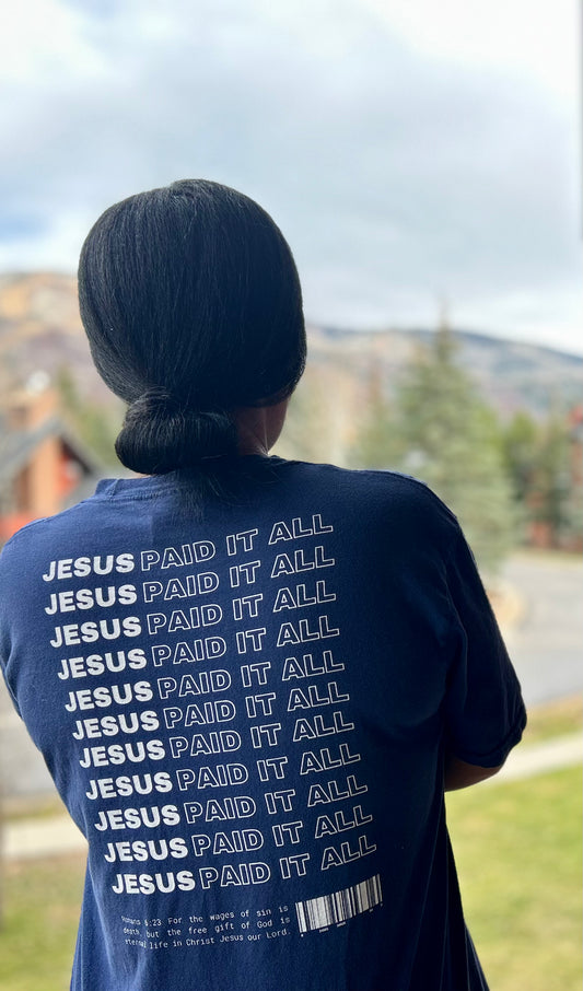 Jesus Paid It All Unisex Pocket T-Shirt