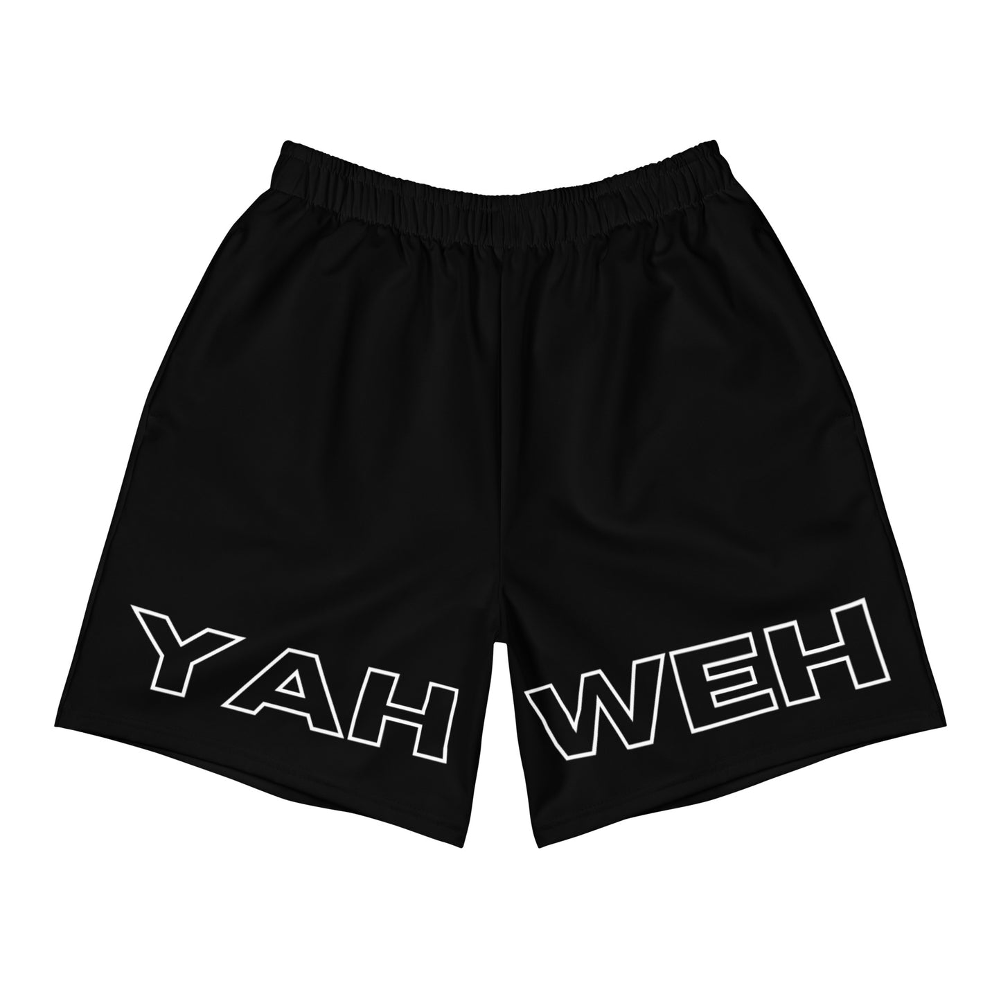 Yahweh Black Men's Recycled Athletic Shorts