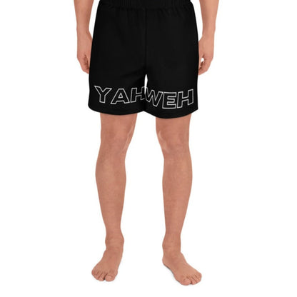 Yahweh Black Men's Recycled Athletic Shorts