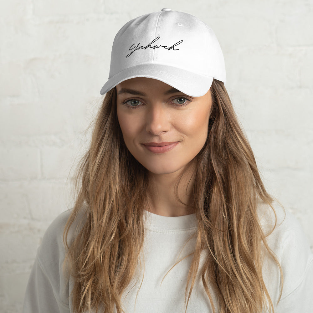 Yahweh Script Embroidered Classic Dad Hat