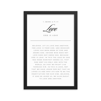 Love 1 John 4:7–11 Matte Paper Framed Poster