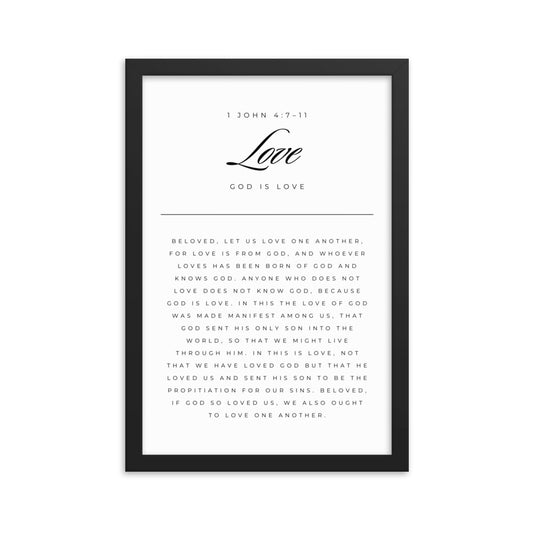 Love 1 John 4:7–11 Matte Paper Framed Poster
