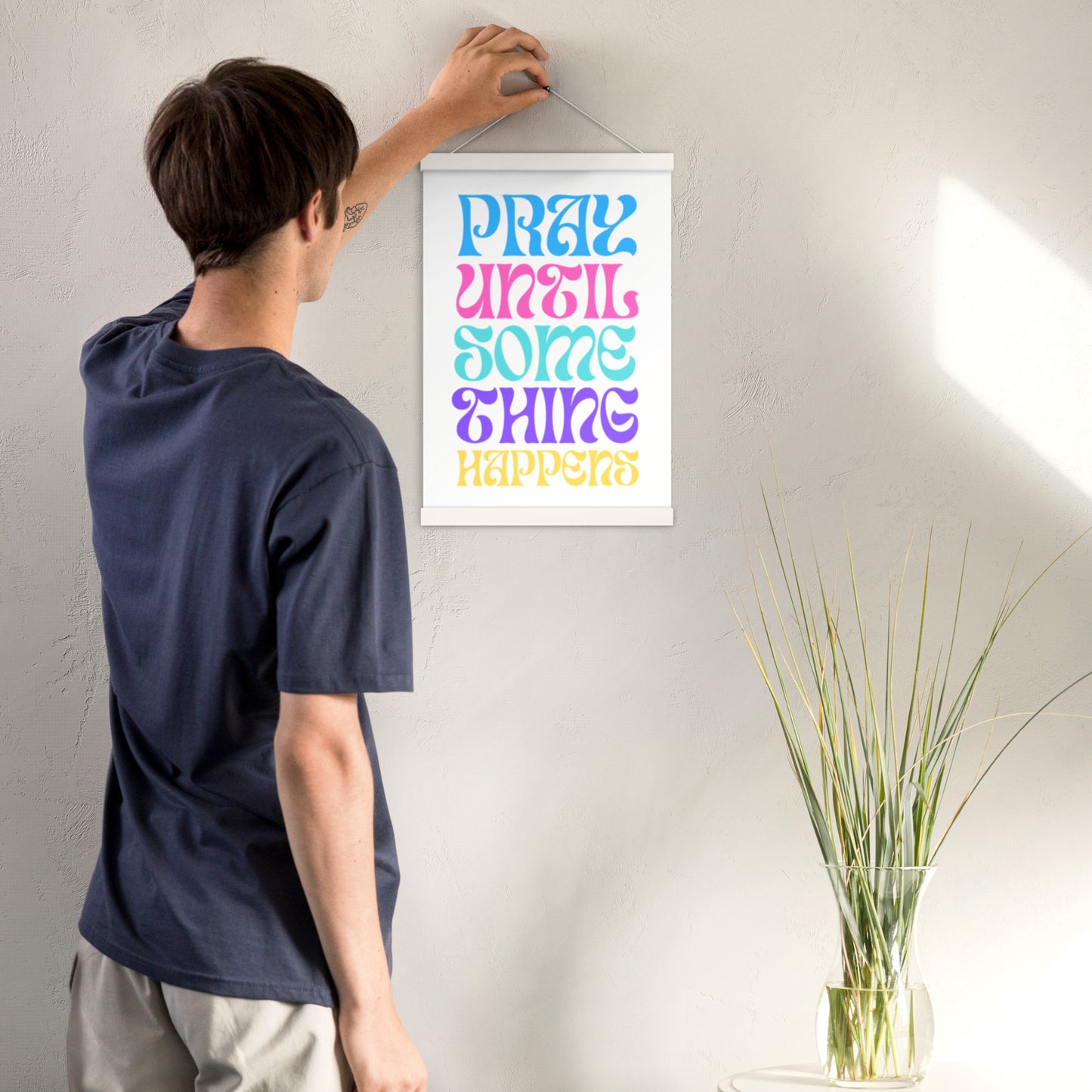 PUSH Matte Paper Poster with Hangers