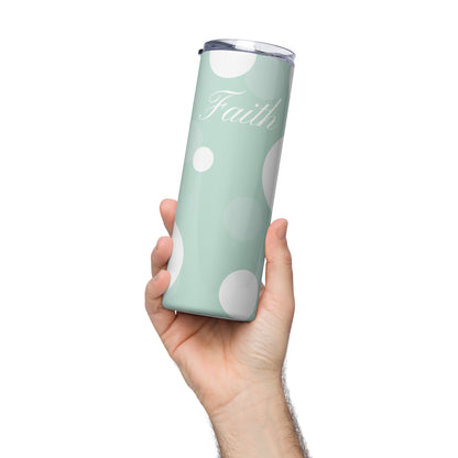 Faith Polka Dot Stainless Steel Tumbler