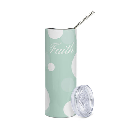 Faith Polka Dot Stainless Steel Tumbler