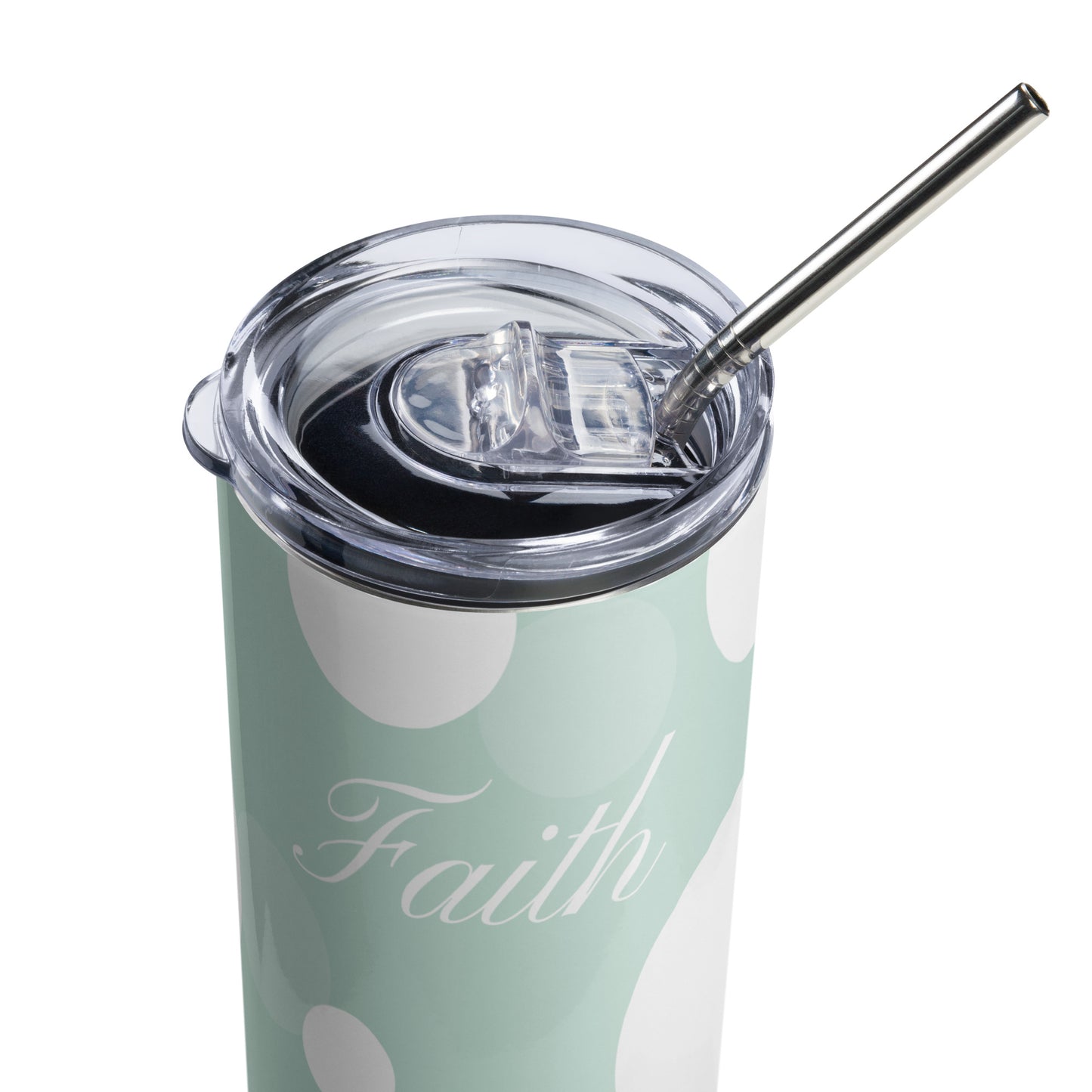 Faith Polka Dot Stainless Steel Tumbler