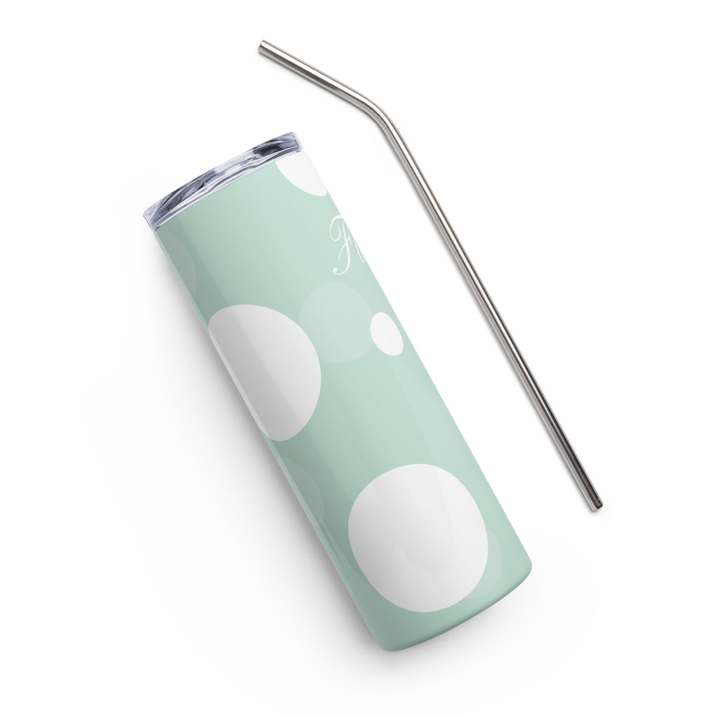 Faith Polka Dot Stainless Steel Tumbler