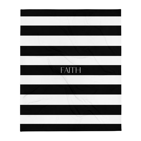 Faith Striped Throw Blanket