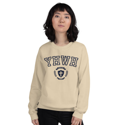 Yahweh Psalm 100:3 Unisex Sweatshirt - Navy Outline