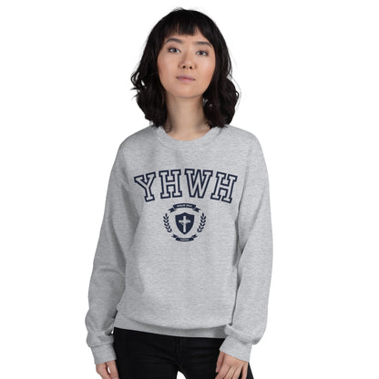 Yahweh Psalm 100:3 Unisex Sweatshirt - Navy Outline