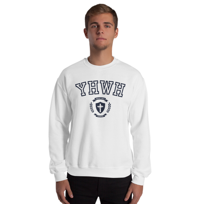 Yahweh Psalm 100:3 Unisex Sweatshirt - Navy Outline